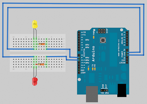 Taktil sans snap Withered Controlling LEDs with an Arduino